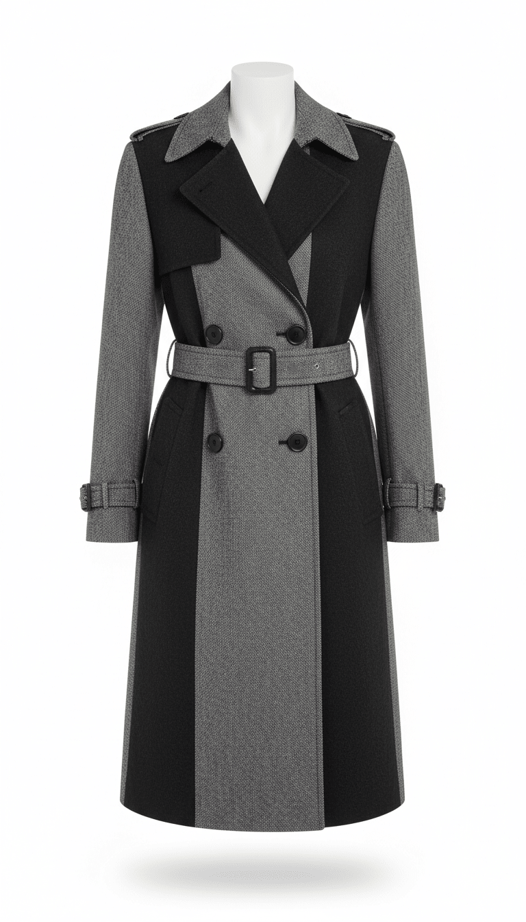 Trench-coat structuré monochrome - UNLUCK.SHOP
