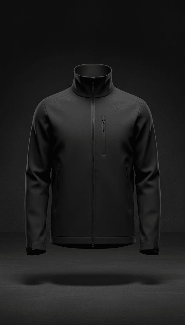 Veste shell technique noire branding minimal - UNLUCK.SHOP